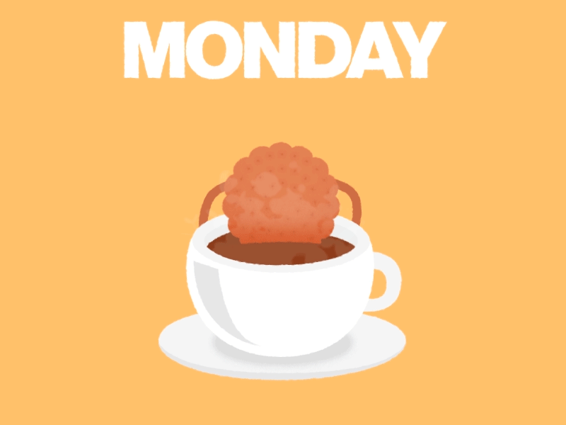 Monday!! 2d 2danimation adobe aftereffect aftereffects animation characteranimation cookie cutout day design gif loop monday motion motiongraphic