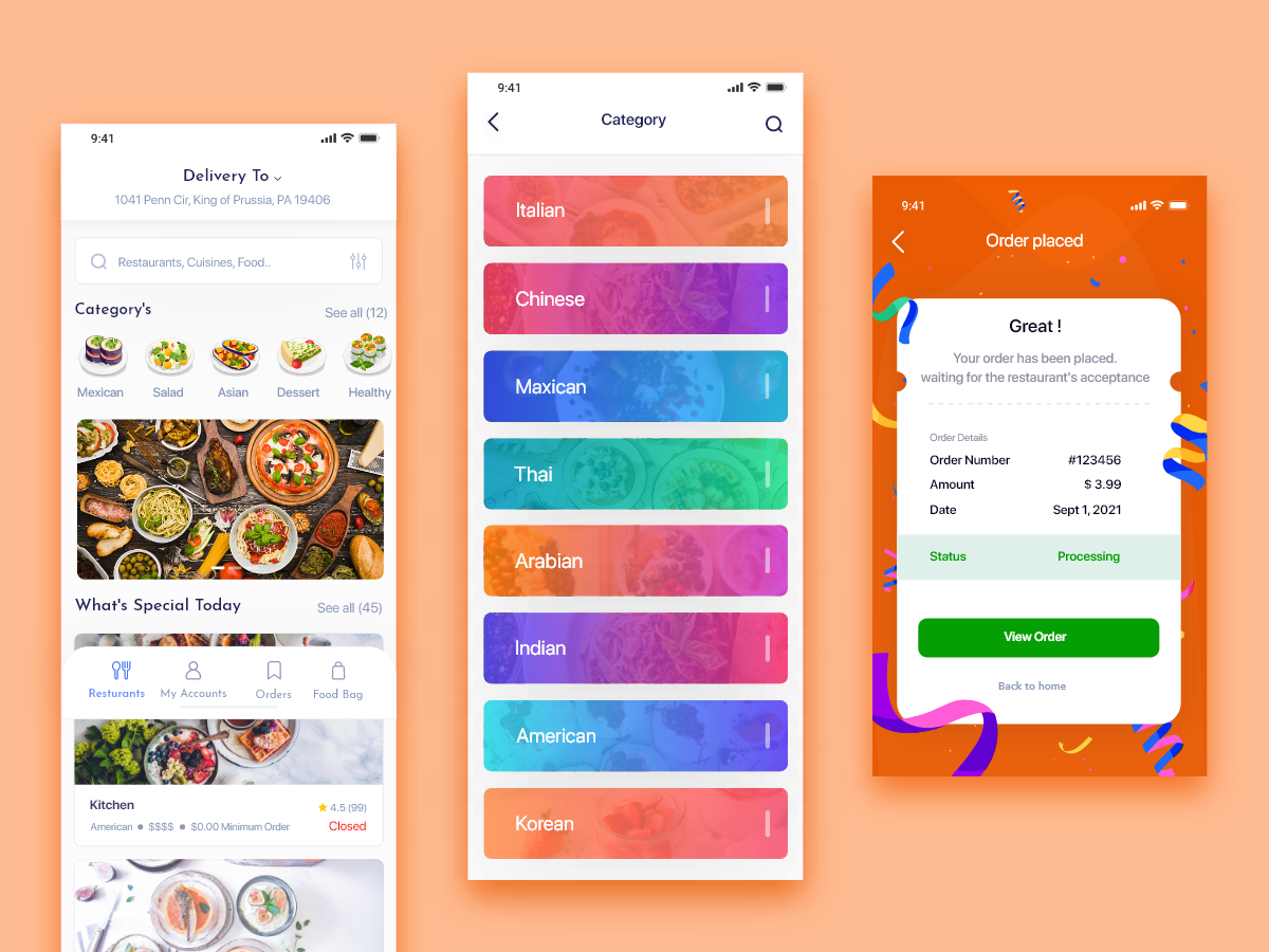 Food Application Ui By Siranjeevi On Dribbble