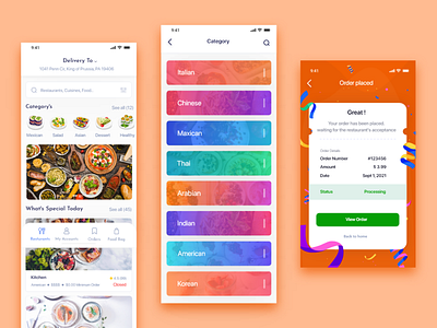 Food application ui