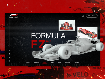 Formula Racing car Landing Page app black challenge concept darkui f1 forumula landingpage racing ui ux