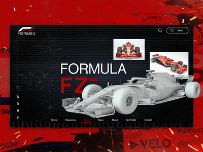 Formula Racing car Landing Page