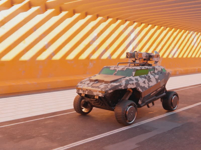 realistic military car render 3d dashboard game gaming inspiration landingpage login neon simple steam ui ux