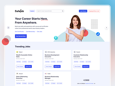 Safejob Landing Page