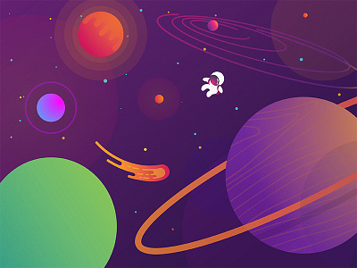 Dribbble infographic space vector