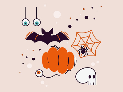 Halloween Icons eyeball halloween halloween icons pumpkin skull spider