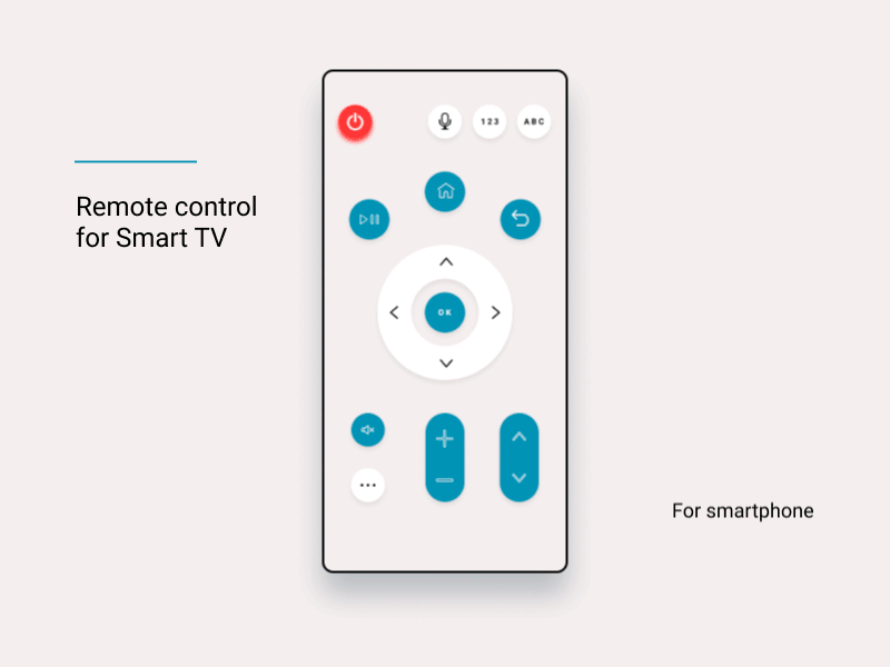 My concept remote control for Smart TV for smartphone plants remote control smart tv ui ux web