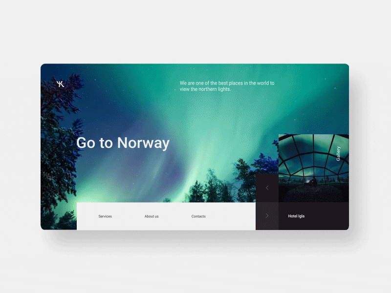 Redesign site for a hotel in Norway animation booking hotel northern lights norway site ui ux web