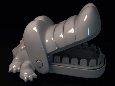 3D dentist crocodile toy 3d lowpoly maya model toy