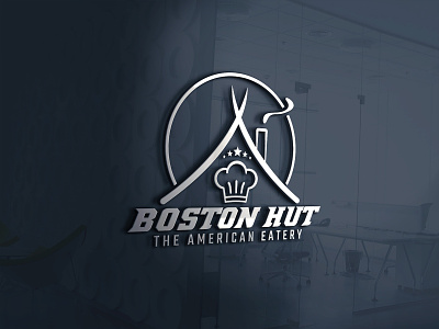 Boston_Hut food food logo hut logo logo design modern logo restaurant ui