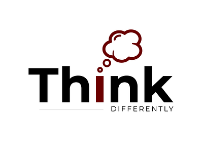 Think Differently Logo differentlylogo logodesign thinkdifferentlylogo thinklogo typography