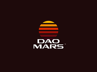 DAO MARS - LOGO 2d cosmic design flat illustration logo mars planet space ui vector