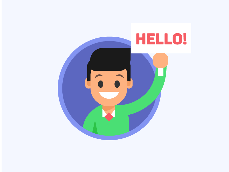 Hello Dribbble! 2d card character flat id illustration infographic motiondesign passport vector