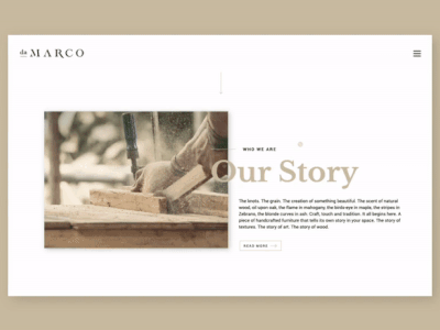 UI and UX design - Da Marco Hand Crafted Wooded Furniture animation design responsive ui ux website