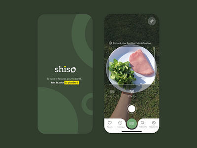 Shiso - Know what you eat app application branding cooking ecology food french green interface minimalism recipe scan ui user interface design ux