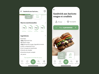Shiso - Know what you eat app application branding cooking ecology food french green interface minimalism recipe ui user interface design ux