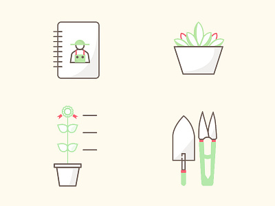 Gardening app icons