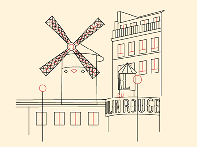 Moulin Rouge animation animation french gif linear moulin rouge paris red series symbol windmill