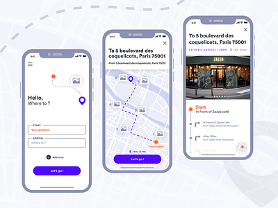 Other way - GPS App UI app application figma gps interface journey map map ui maps minimal route travel ui ux