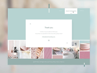 Blush feminine website design clean homepage landing page pink responsive ui ux web website