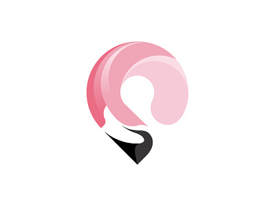 Flamingo Logo bird flamingo illustration line logo pink