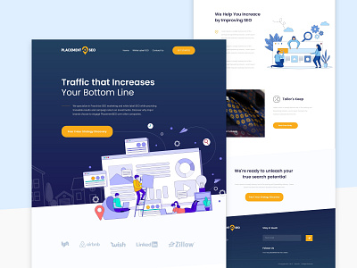 Placement SEO Home Page agency design home homepage design interaction design logo search engine optimization seo ui uiux design user experience userinterface ux web web design