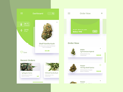 Medical cannabis shopping app concept app app concept app design cannabis clean design medical shopping ui ui inspiration ux