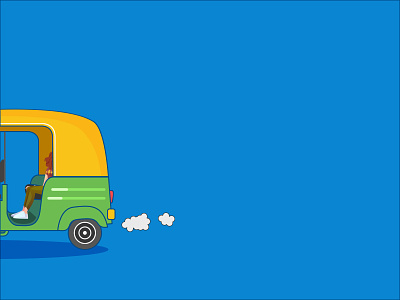 the unseen beauty abstract adobe auto blue cartoon design illustrated illustration india indian vehicle yellow