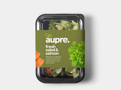 Aupre Salad branding design typography vector