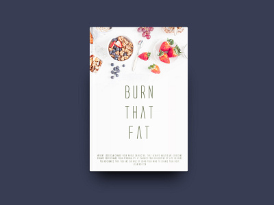 "Burn That Fat" book cover design branding design illustration typography vector