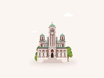 Saint Marko Church building church illustration vector