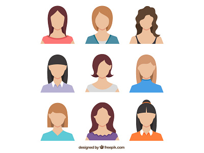 female avatars adobe illustrator avatar flat freepik vector