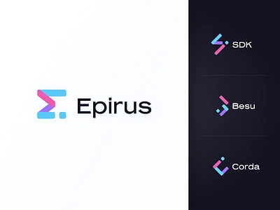 Logo system besu bitcoin blockchain corda crypto cryptocurrency design epirus ethereum geometric logo logos sdk sybols system tokens typography