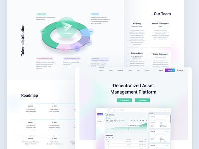 Cryptocurrency landing page blockchain chart crypto cryptocurrency data design ethworks illustration piechart ui ux