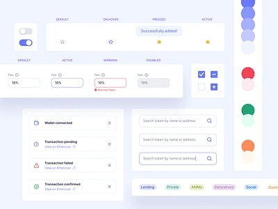 Crypto styleguide active blockchain branding chips colors crypto cryptocurrency default ethworks hover notifications pressed search styleguide toggle typography warning