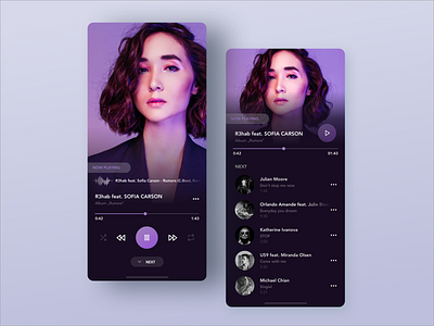 Music iOS app app applicaiton darkmode design designer ios music app player uiux user experience user inteface