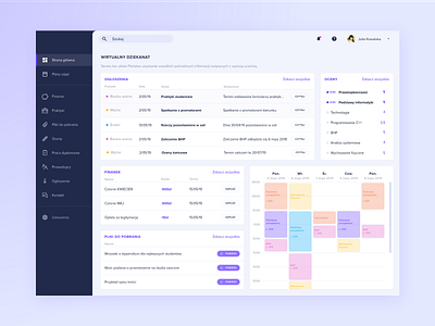 Virtual university dean's office board calendar dashboard deans office planner platform sketch students ui university user experience user inteface ux virtual webdesign website