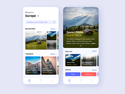 Travel App app design ios mobile product design search tour travel ui user experience user interface ux