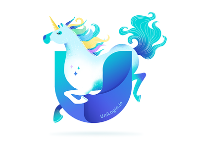 Unicorn illustration blockchain branding crypto cryptocurrency design ethworks grain horse illustration login logo pastels stickers unicorn unilogin universal