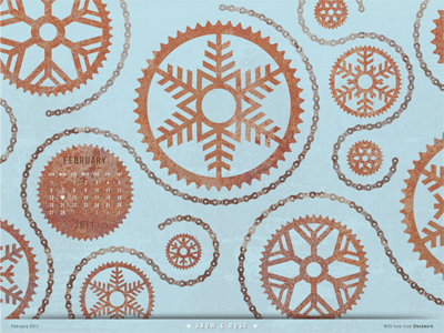 Final Wallpaper - Snow & Rust bikes chainrings chains rust snow wallpaper