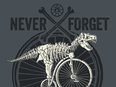 Never Forget cyclosaur dinosaur ms150