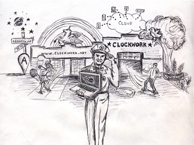 Sketch for Mural at Clockwork