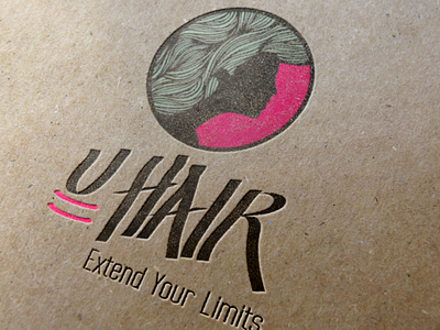 Uhair brand graphic identity logo