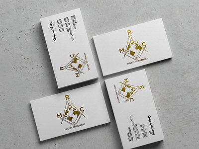 MRC Superior Craftsmanship business cards brand busines card design graphic identity logo