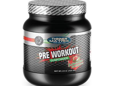 Pre Workout Packaging brand branding design graphic identity package package design vector watermelon