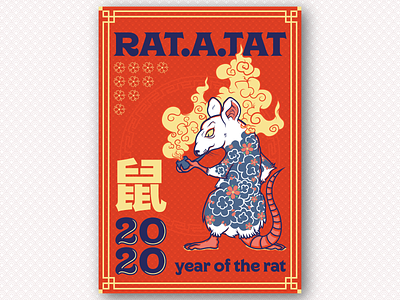 Rat a tat ano do rato ano novo chinês ano novo lunar año nuevo chino characterdesign chinese new year illustration lunar new year mouse rat rata rato year of the rat 新年快乐 鼠
