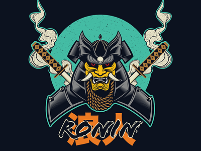 Oni Ronin characterdesign illustration illustrator japan mascot ronin samurai vector