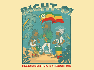 Tenement Yard adobeillustrator character design etiopia illustration jacob miller jamaica rasta reggae rockers selassie tenement yard vector