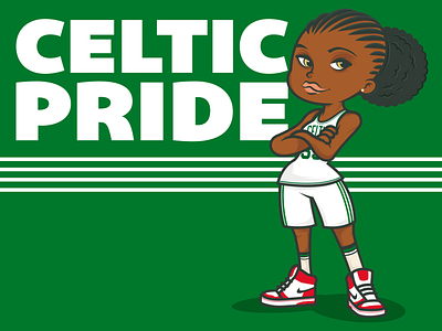 Celtic Pride adobeillustrator boston celtics bostonceltics bostonstrong cartoon celticpride character design characterdesign illustration illustrator mascot mascot character vector vectorillustration