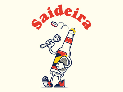 Saideira 2d beer characterdesign illustration illustrator mascot onefortheroad saideira vector