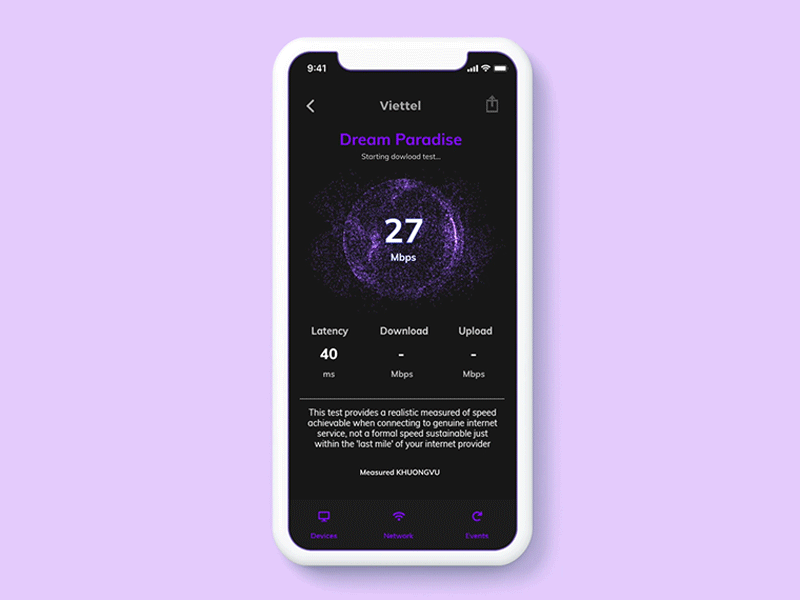 Test Wifi app design ui ux